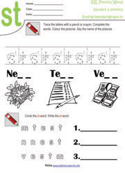 st-ending-blend-worksheet